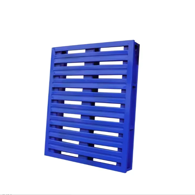 Yuge-Heavy-Duty-Euro-Steel-Metal-Pallets-4-Way-1200-1200-125mm-Single-Faced-Durable-for-Warehouse-Storage