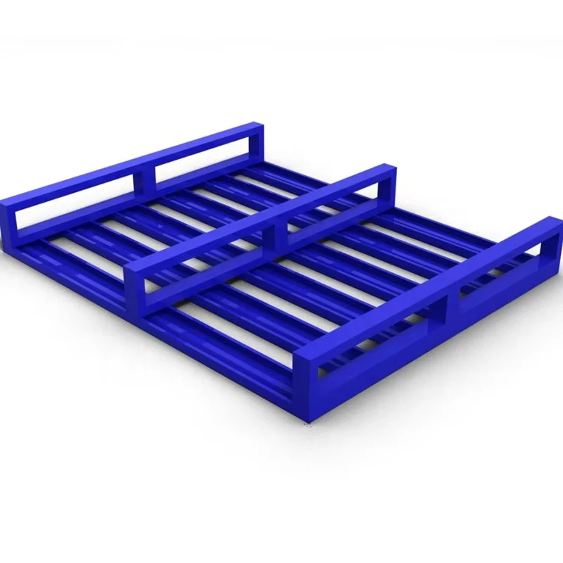 Zhongcang-Hot-Dip-Galvanized-Non-slip-4-Way-Stackable-Steel-Metal-Euro-Pallet-for-Cold-Storage