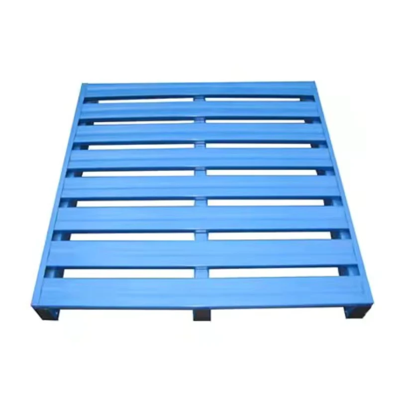 Zhongcang-Steel-Four-Post-Euro-Zinc-Galvanized-Metal-Pallet-1000kg-Capacity-Unassembled-Logistics-Industrial-Corrosion