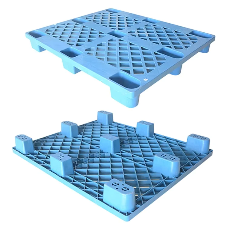 1000-1000-140-mm-Euro-Pallet-Single-Sided-Reusable-Plastic-Pallet-for-Industrial-Warehouse-Storage