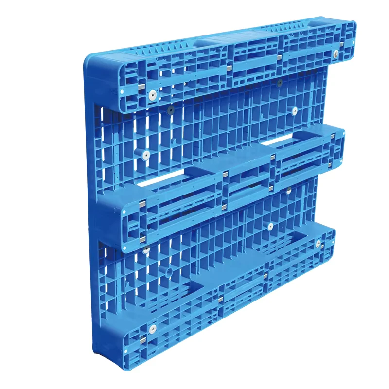 1000x1000x150-Mm-Heavy-Duty-Automated-Storage-Retrieval-Systems-3-Skids-Vented-Pallet-Plastic-Pallet-For-Warehouse
