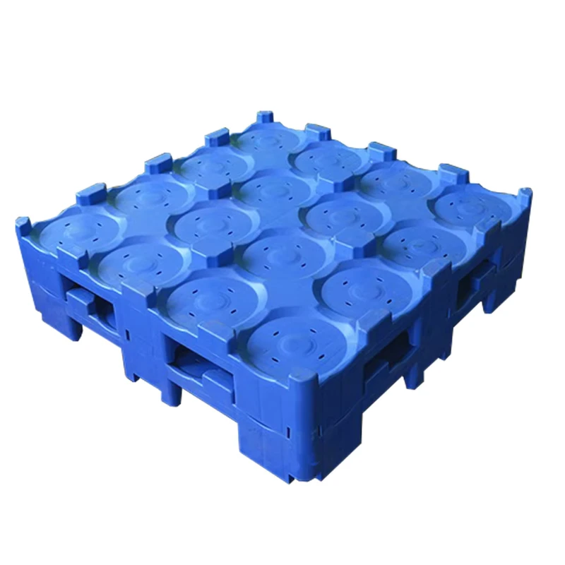 16pcs-Water-Bottle-Plastic-Pallet-for-Warehouse