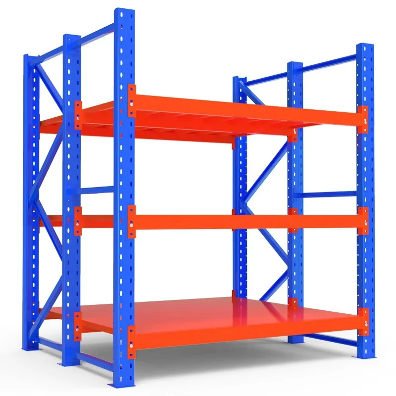 Adjustable-Heavy-Duty-Steel-Beam-Type-Warehouse-Pallet-Rack-Boltless-Assembly-Powder-Coated-Customizable-Layers-for-Industrial