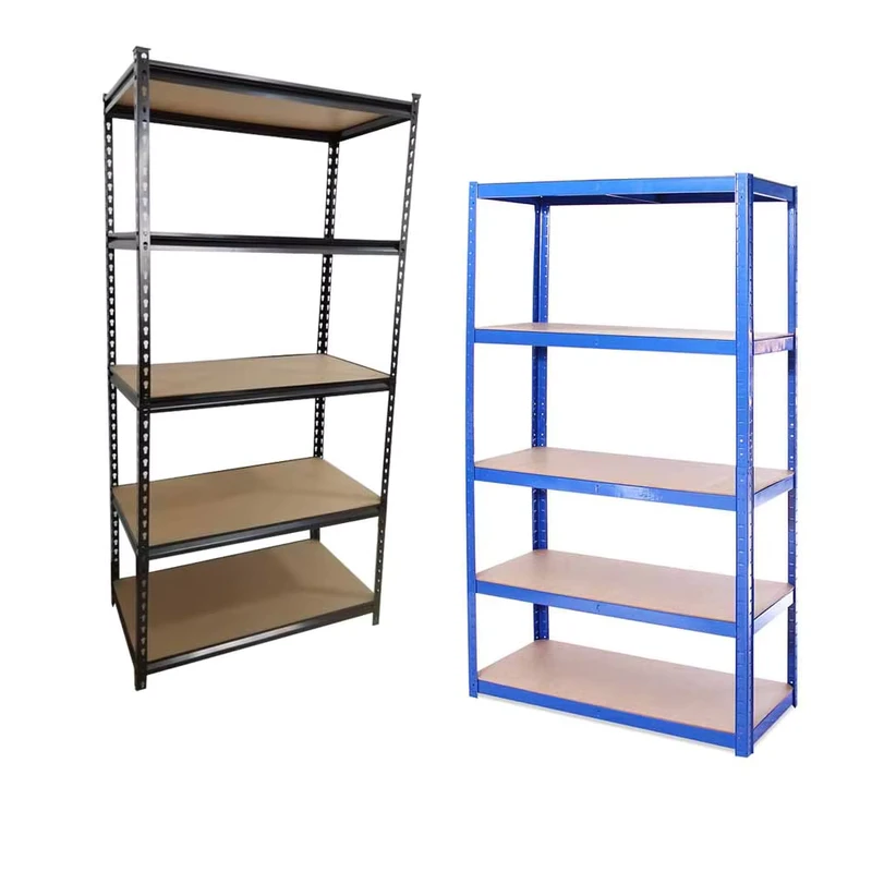 China-Factory-Supply-5-Tier-Shelf-Black-Black-Galvanized-Boltless-Steel-Racks-for-Sale