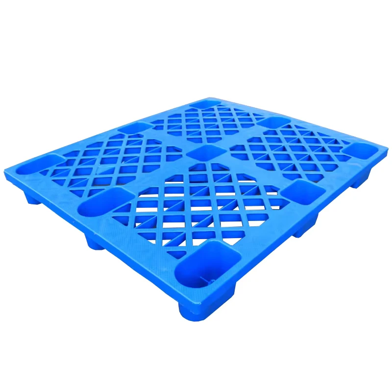 Durable-Plastic-Pallet-Nestable-Light-Duty-Nine-Feets-Single-Sided-Grid-Used-Recycled-Plastic-Pallet-for-Sale