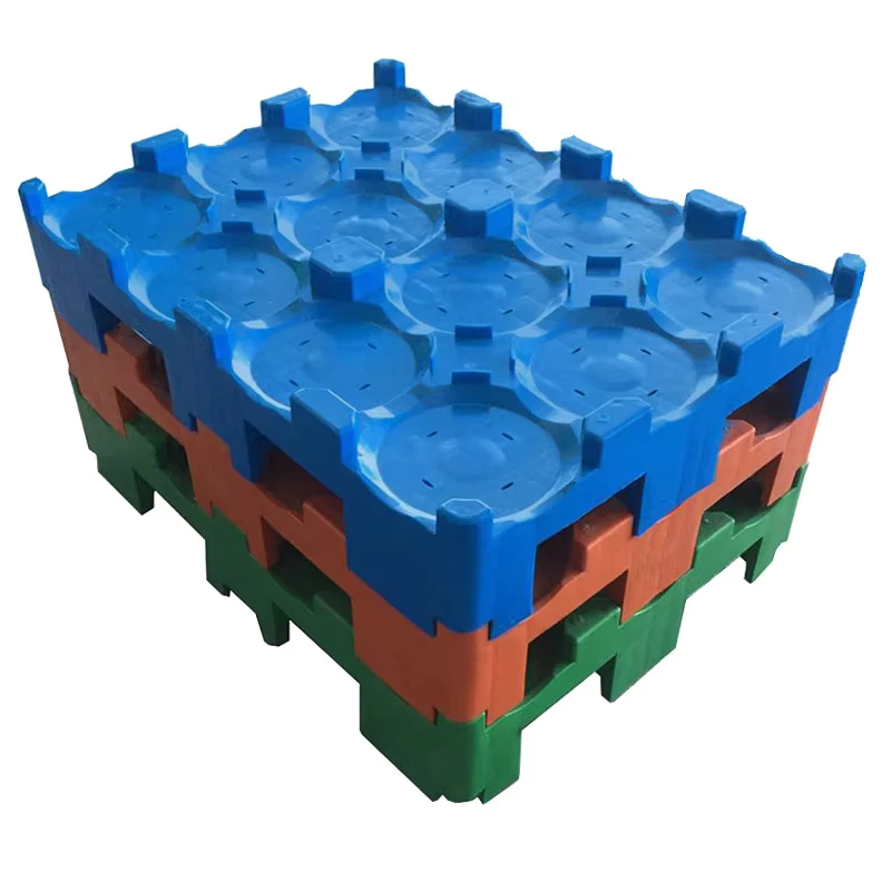 Euro-Plastic-Pallet-for-Bottled-Water-Storage-4-Way-Entry-Virgin-PP-HDPE-Material-Market-Storage-Use