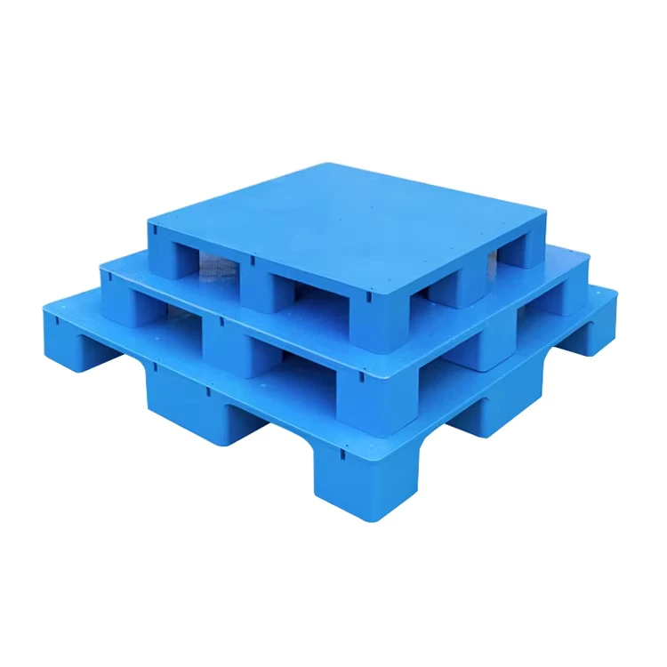 Flat-Top-Floor-Stacking-Plastic-Pallet-Light-Weight-Single-Side-Economic-9-Legs-Plastic-Pallet-for-Export