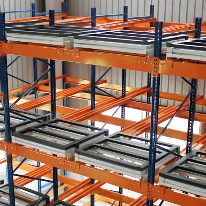 Good-Quality-High-Load-Industrial-Metal-Push-Back-Rack-System