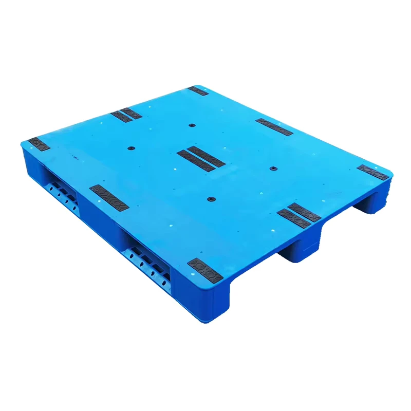 HDPE-Heavy-Duty-Euro-Reinforced-Flat-Feet-CE-Certified-4-Way-Entry-Nestable-Recycled-Storage-Plastic-Pallet-6T-Static-Load
