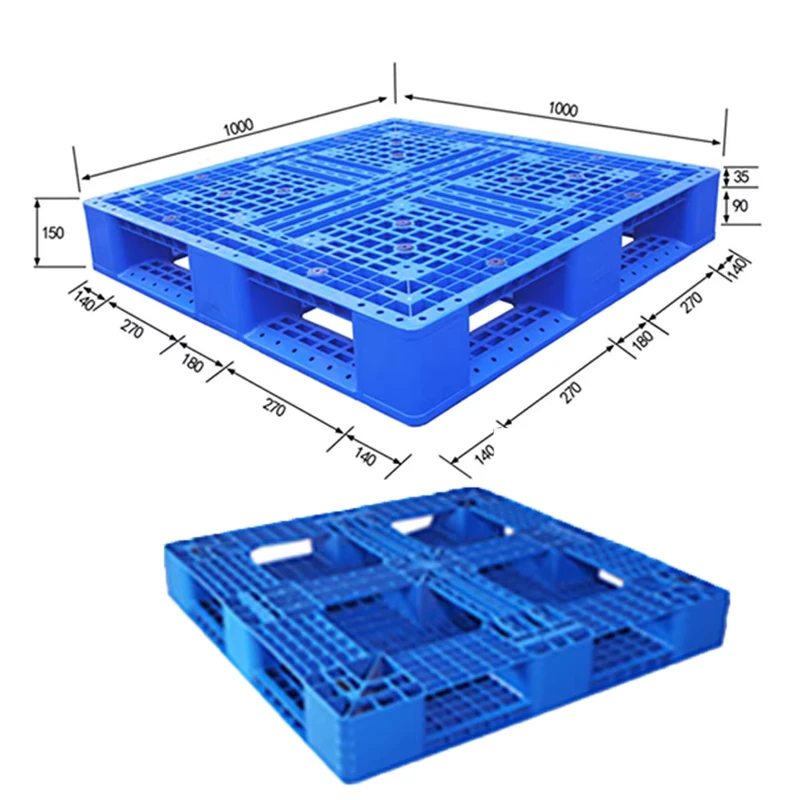 Heavy-Duty-Euro-Pallet-Single-Sided-4-Way-Entry-Stackable-Plastic-for-Industrial-Use-Direct-Sale