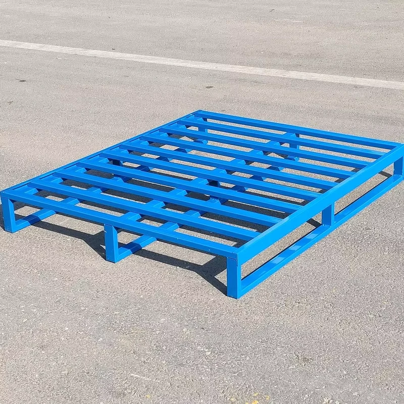 Heavy-Duty-Hot-Dip-Galvanized-Steel-Power-Coated-Custom-Capacity-4-way-Euro-Warehouse-Pallets-1000kg-2000kg-Stackable