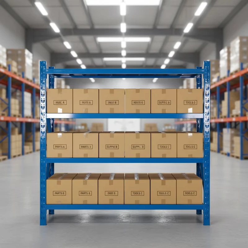 Heavy-Duty-Multi-Tier-Blue-Metal-Storage-Shelving-Unit-Industrial-Steel-Warehouse-Rack-for-Pallet-and-Cargo-Storage