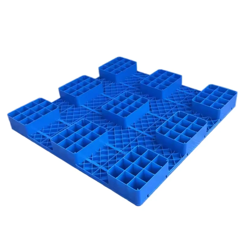 Heavy-Duty-Plastic-Pallets-9-Feet-Single-Faced-Standard-Size-Plastic-Pallets-for-Food-Grade