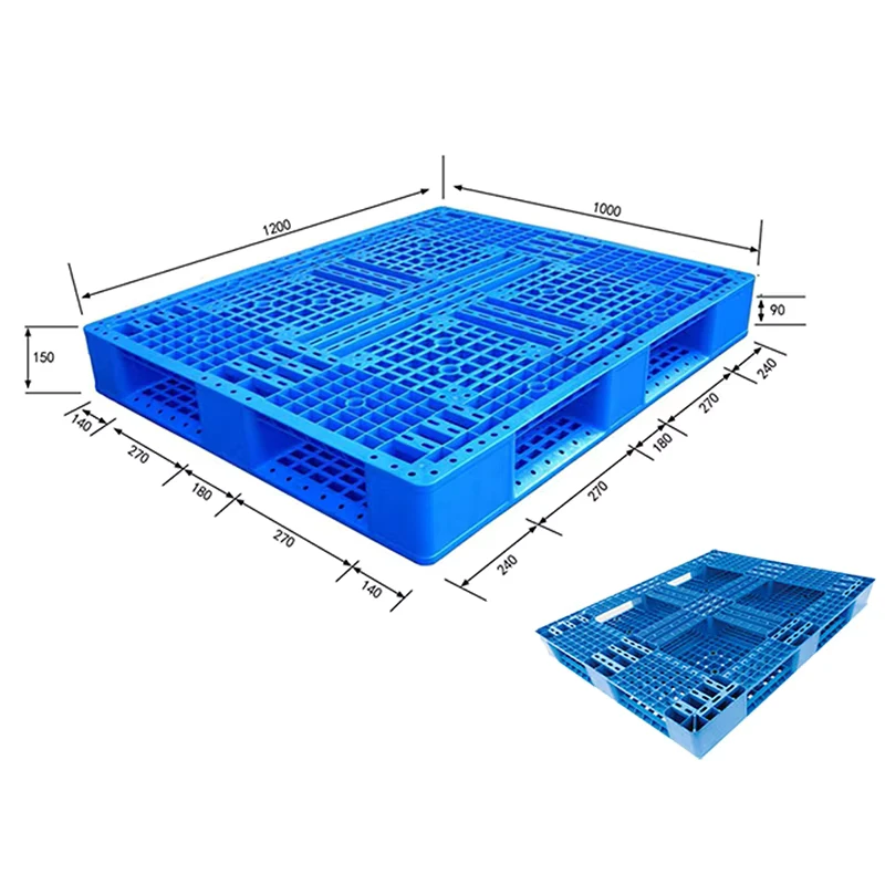 Heavy-Duty-Single-Sided-HDPE-Plastic-Euro-Pallet-Large-Single-Faced-Stackable-for-4-Way-Entry