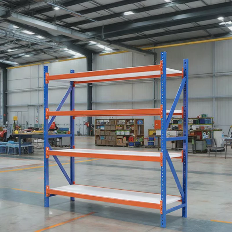 Heavy-Duty-Single-Sided-Pallet-Rack-Metallic-Boltless-Warehousing-Equipment-with-High-Load-Bearing-Capacity-Goods-Shelf