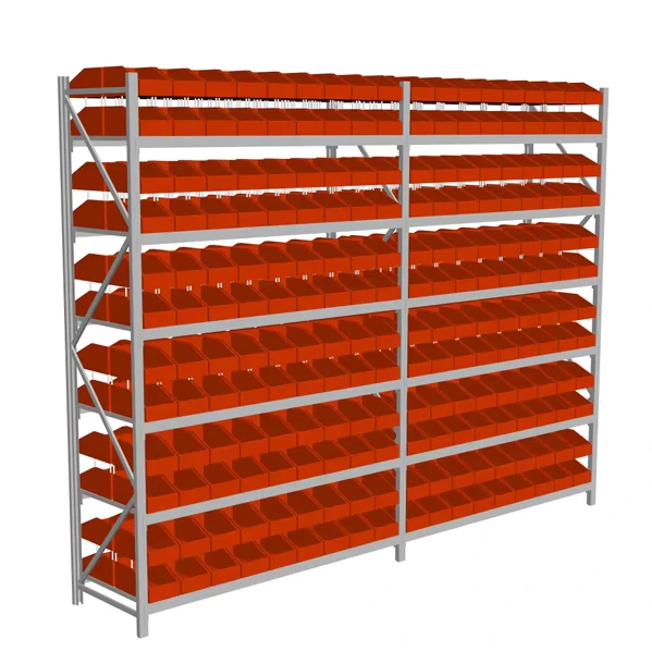 High-Quality-Steel-Pallet-Medium-Duty-Racking-with-Plastic-Bins-for-Storage-Small-Parts-and-Components