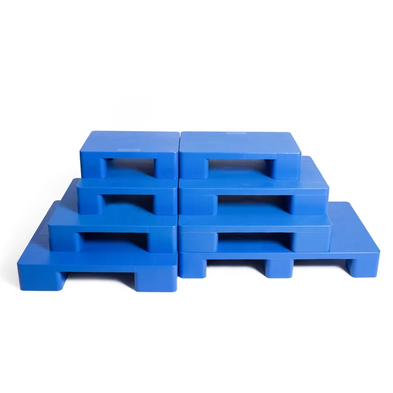 High-Waterproof-Blue-Plastic-Card-Floor-Pallets-4-way-Entry-Small-Warehouse-Supermarket-Six-Legged-Four-Legged-Flat-Single-Faced