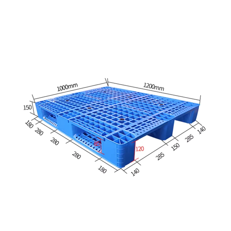 Hot-Selling-LK1210-EURO-Grid-Customized-Color-Logo-Single-Side-1000-1200-4-Way-Entry-Plastic-Pallet-For-Warehouse