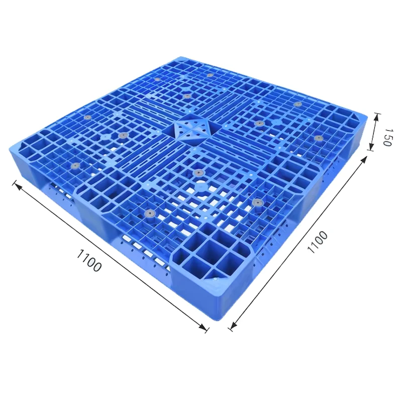 Industrial-Heavy-Duty-T34-4-Way-Stackable-Anti-Slip-Plastic-1100-1100-150mm-Transport-Single-sided-Face-Rack-Pallet