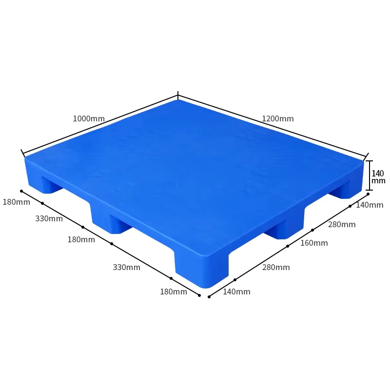 LAEAL-Custom-Solid-Flat-Nine-Feet-Single-Sided-Plastic-Pallet-1200-1000-140mm-Euro-Pallet-with-4-Way-Entry-Made-China