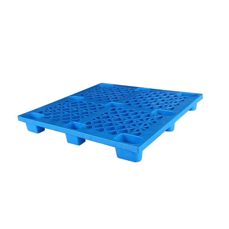 Light-Weight-HDPE-Material-1200-1200-Nine-Legged-Single-Sided-Plastic-Pallets-for-Export-Transport