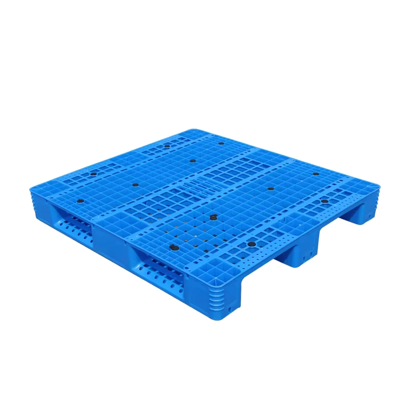 Price-Blue-HDPE-Material-Single-Sided-Plastic-Pallet-4-Way-Entry-Plastic-Tray-in-Stock-and-for-Sale
