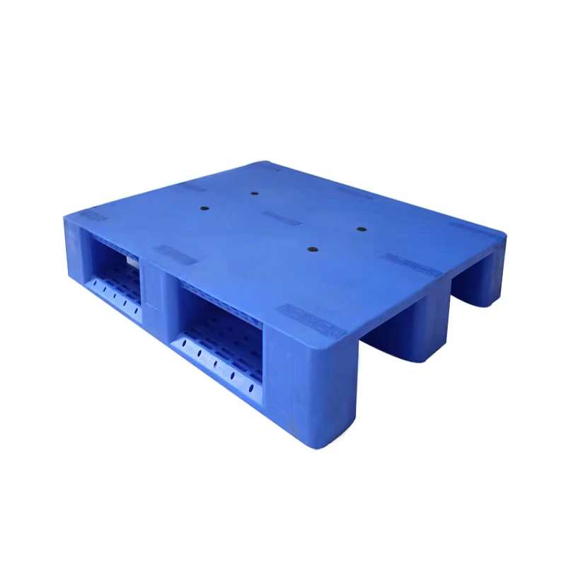 Reinforced-Single-sided-4-way-HDPE-Plastic-Pallet-Steel-Cores-Eco-friendly-Stackable-5.0T-Static-Load-Cargo-Transportation