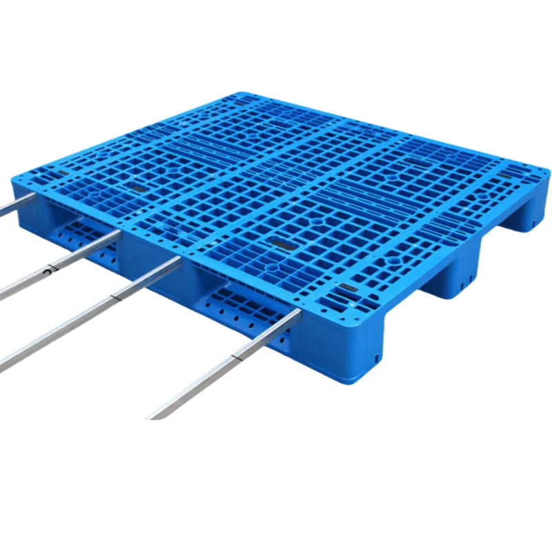 Single-Faced-Steel-Reinforced-Plastic-Pallet-4-Way-Entry-High-Quality-HDPE-Industrial-Pallet-for-Heavy-Racking