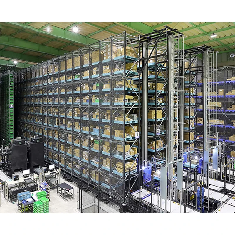 Smart-Warehouse-Pallet-ASRS-Top-Running-Stacker-Crane-Telescopic-Fork-High-Bay-Warehouse-Automated