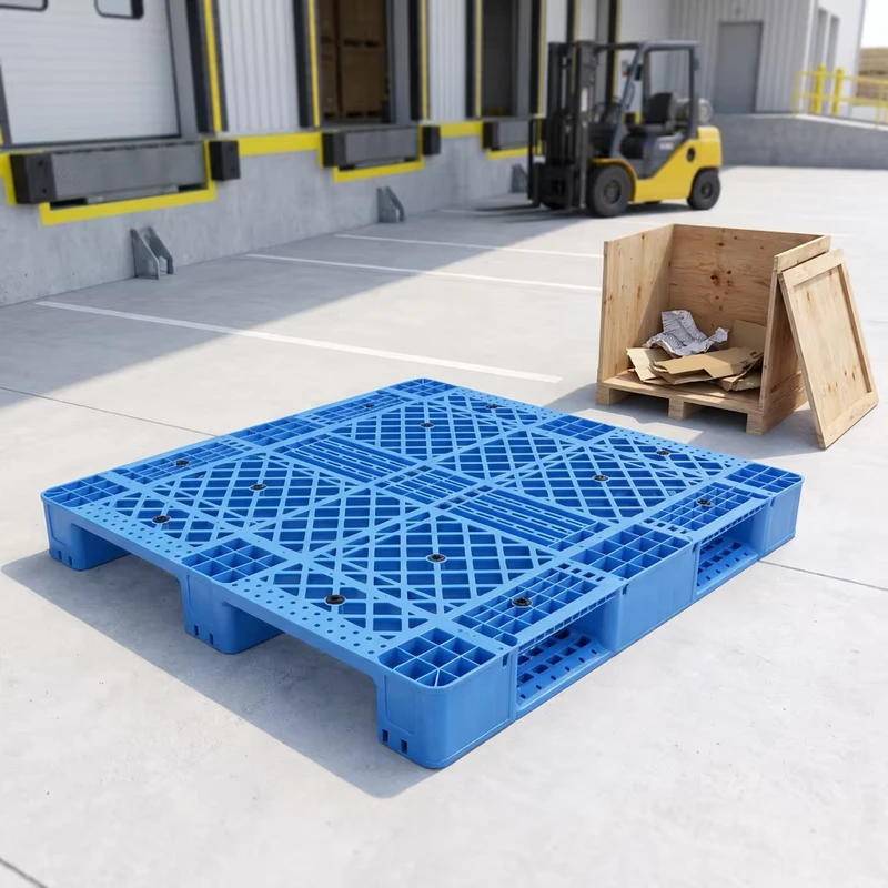 Standard-Plastic-Pallet-1200-X-1000-mm-Plastic-Manufacture-Pallets-Light-Duty-Plastic-Pallet