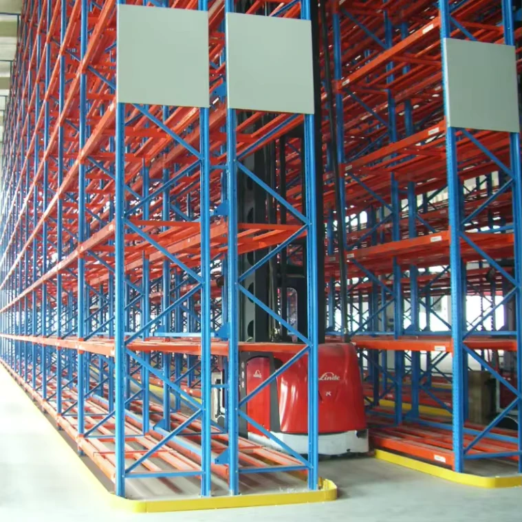 Very-Narrow-Aisle-Racking-High-Bay-Warehouse-Pallet-Rack-System-Compatible-with-VNA-Forklift-for-Large-Capacity-Storage