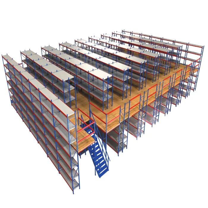 Warehouse-Attic-Loft-Metal-Mezzanine-Floor-Steel-Platforms-Pallet-Rack-System-Customizable